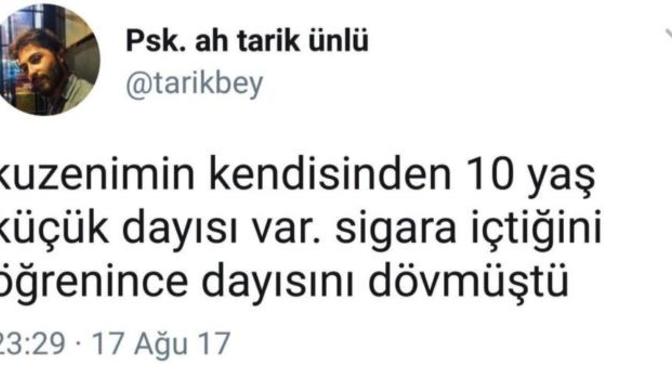 Kendisinden küçük, dayı veya amcası olanlar varmı?
