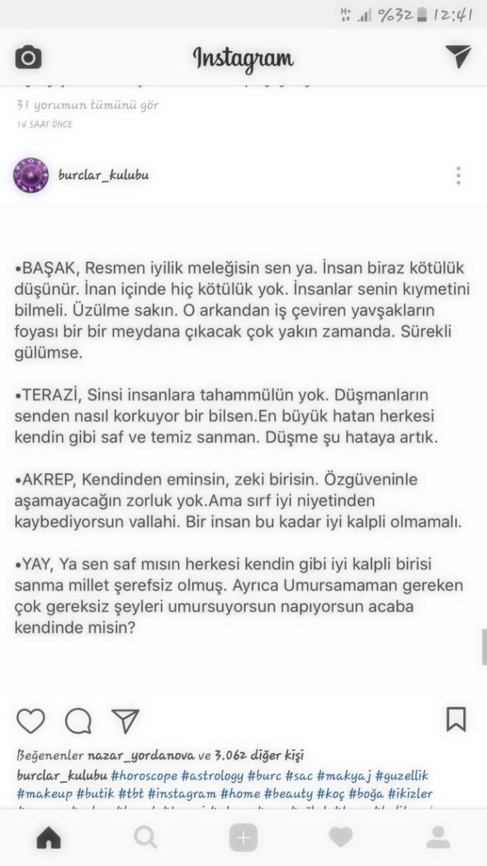Günlük burç yorumları geldi. Baktınız mı??