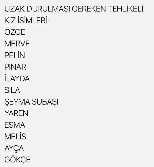 Duyunca Önyargılı davrandığınız isimler varmı? Peki hangi erkek isimlerini duyunca