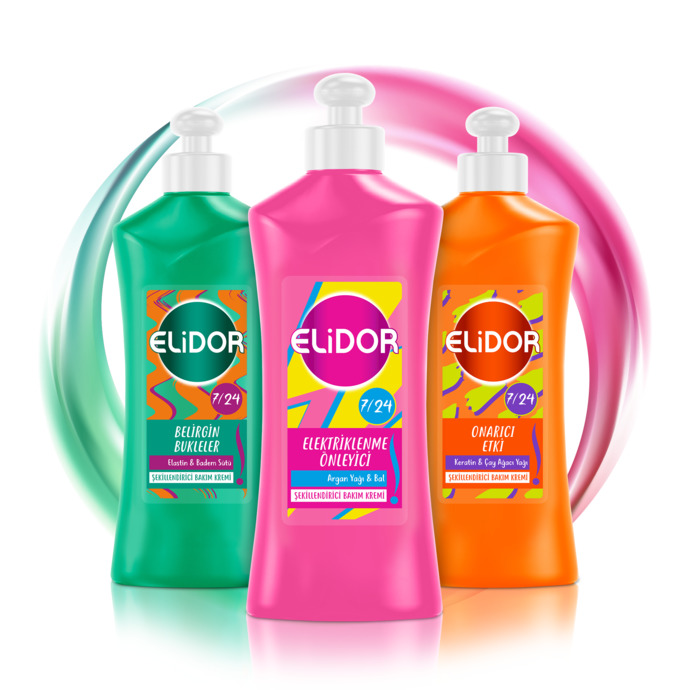 Elidor 7/24 Saç Şekillendirici Bakım Kremi Serisi