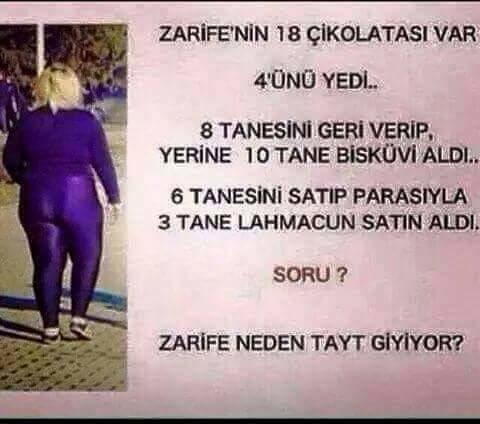 Neden tayt giyersiniz kızlar.Zayıf şişman farketmez tayt ı hiçbir bayana yakıştıramıyorum. 😀😀?