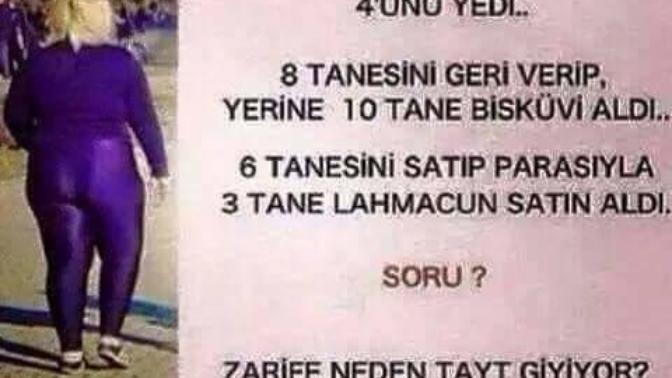 Neden tayt giyersiniz kızlar. Zayıf şişman farketmez tayt ı hiçbir bayana yakıştıramıyorum. 😀😀?