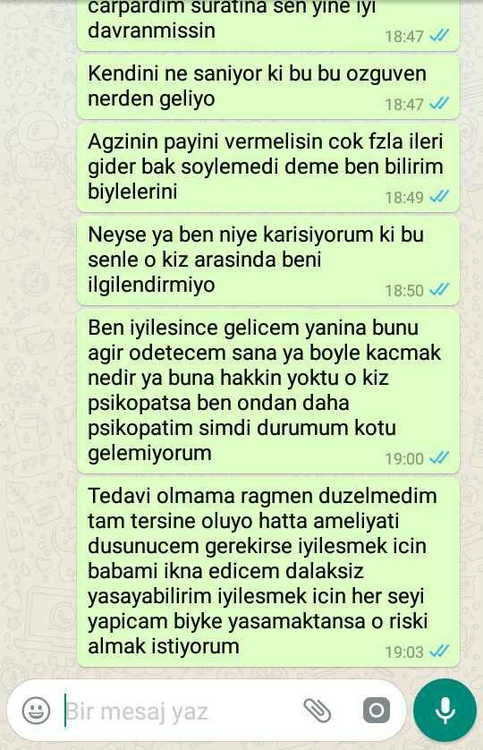 sizce yazar mı bana ? benden vazgecip bir anda siler mi ya 😔??