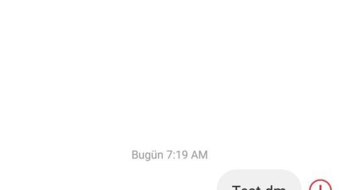 İnstagram'dan dm atamıyorum?