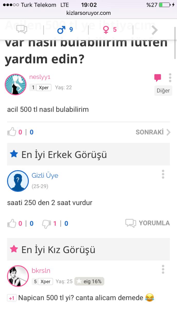 Acil 200 lira lazım nerden bulabilirim?