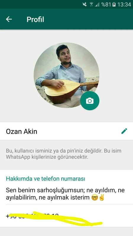 Peki ya senin whatsapp durumunda ne yazıyor?