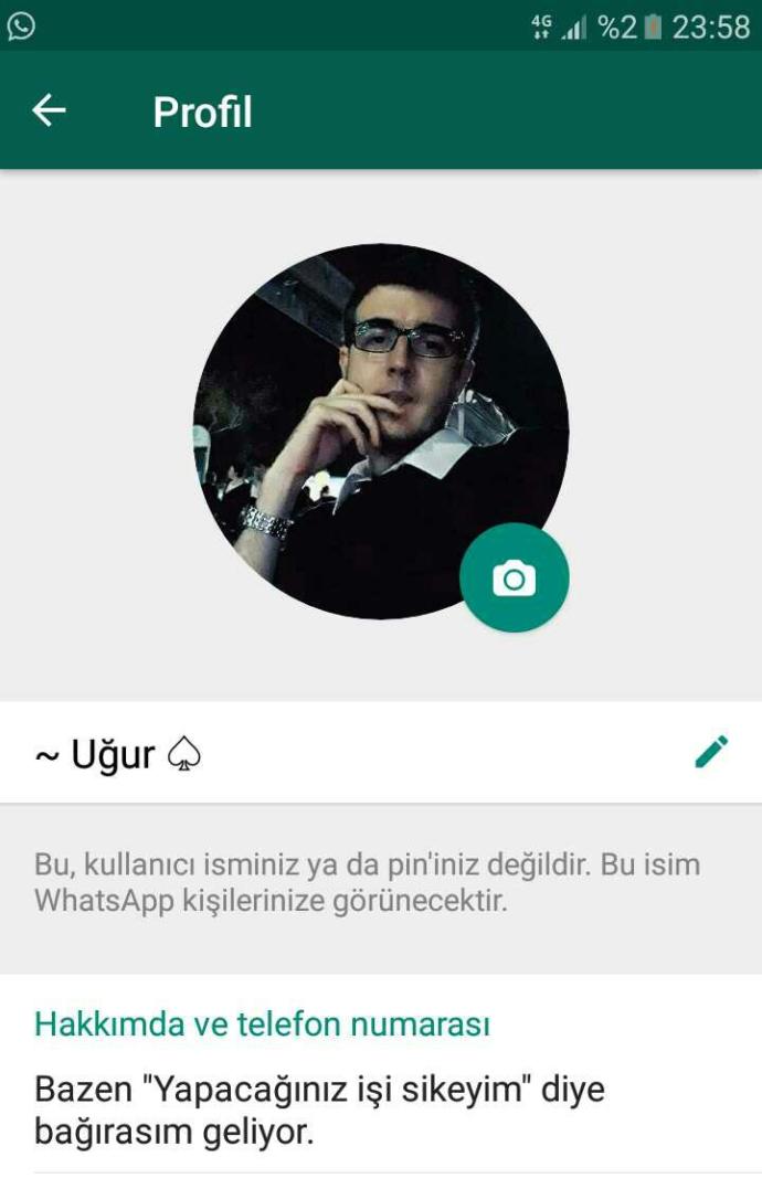 Peki ya senin whatsapp durumunda ne yazıyor?