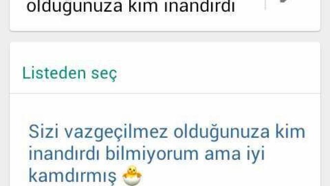 Peki ya senin whatsapp durumunda ne yazıyor?