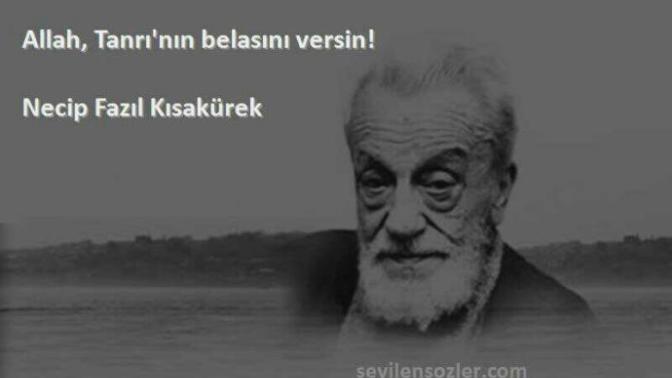 Allah, tanrının belasını versin mi?