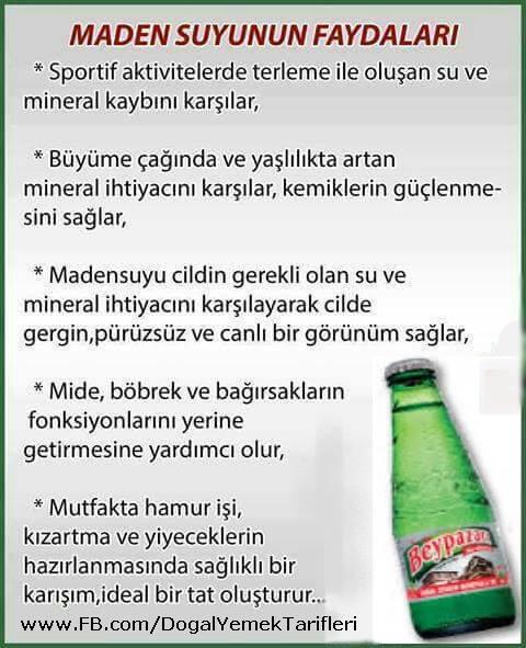 Maden suyunun faydalarını biliyor musunuz? Sever misiniz?