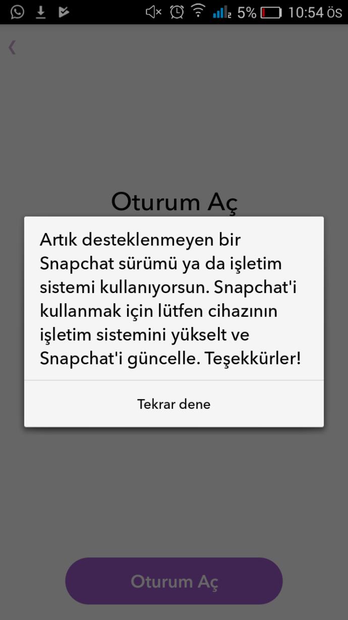 İki gündür snape giremiyorum?