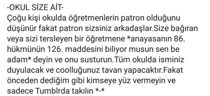 Okula tavsiyeleri ister misin?