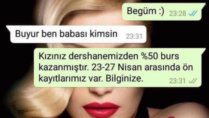Sevgilinize attığınız mesaja "buyur ben babasıyım, kimsin" diye babası dönüş yapsa durumu nasıl toparlarsınız?