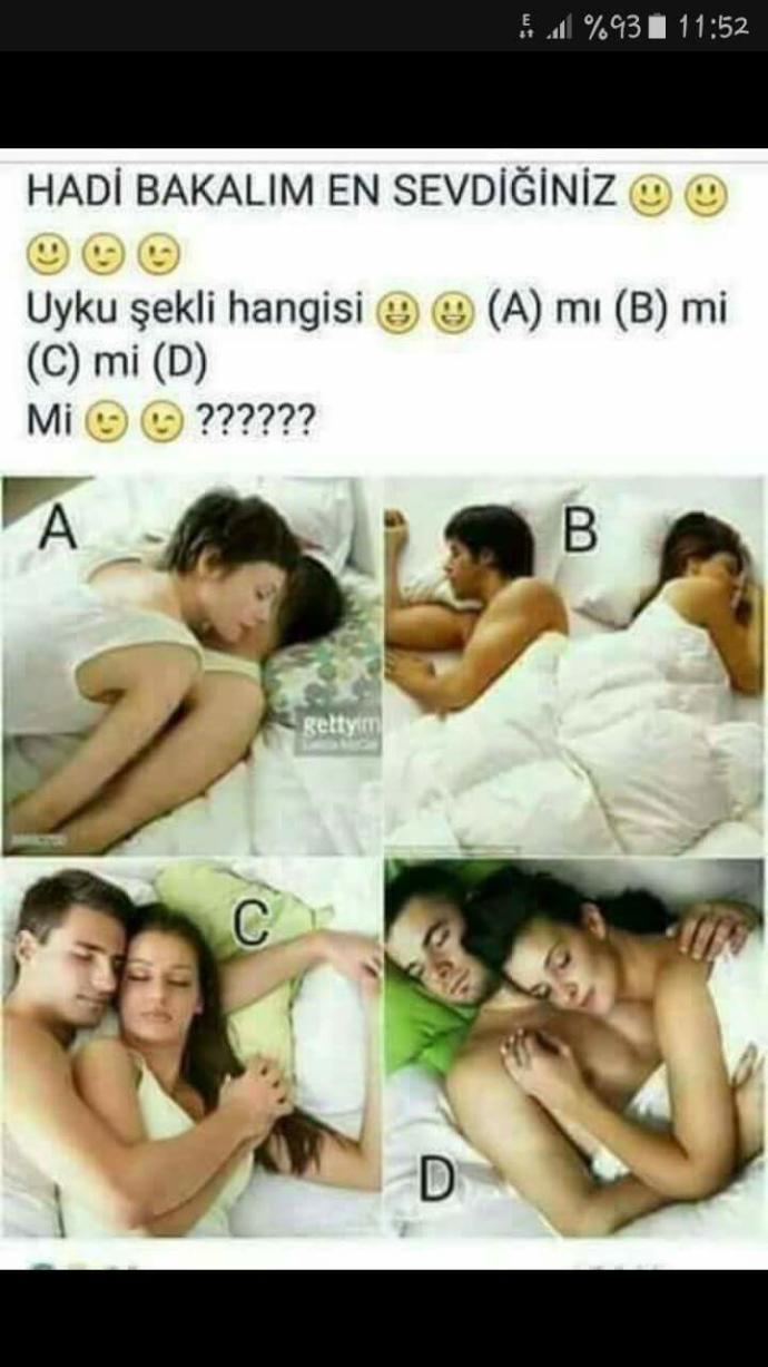Gorselli... Es/sevgili/yalniz en sevdiginiz uyku pozisyonu hangisi?