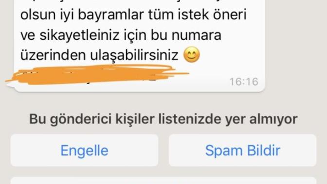 Yemek sipariş edilen bir yerin WhatsApp'tan yazması normal mi?