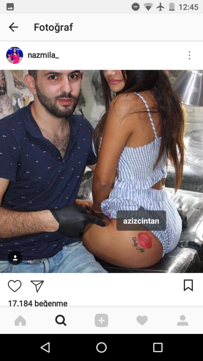 Evlilik programının gözdesi Nazmila poposuna yaptırdığı dövmenin fotoğrafını paylaştı. Sizce bu normal mi?