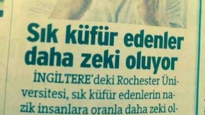 Sık küfür edenler zeki olurmuş siz küfür ediyor musunuz?