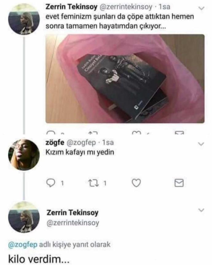 İnsanlık bir kişiyi yeniden kazandı :D Feminizm kilo verene kadar mıdır?