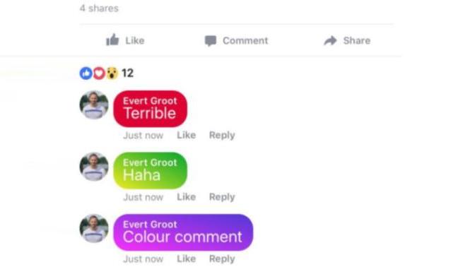 Facebook renkli yorum özelliğini test ediyor, Facebook'ta renkli yorum yazma özelliği olsun ister miydiniz?