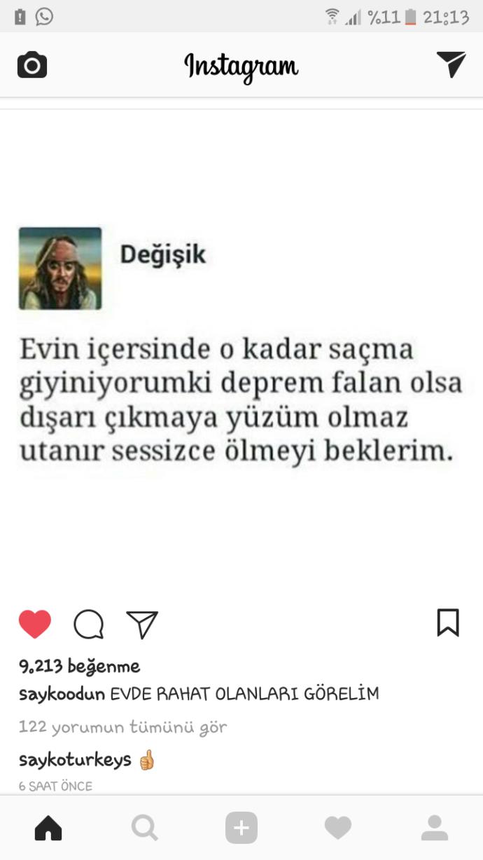 Evin icersinde nasil giyiniyorsunuz ?