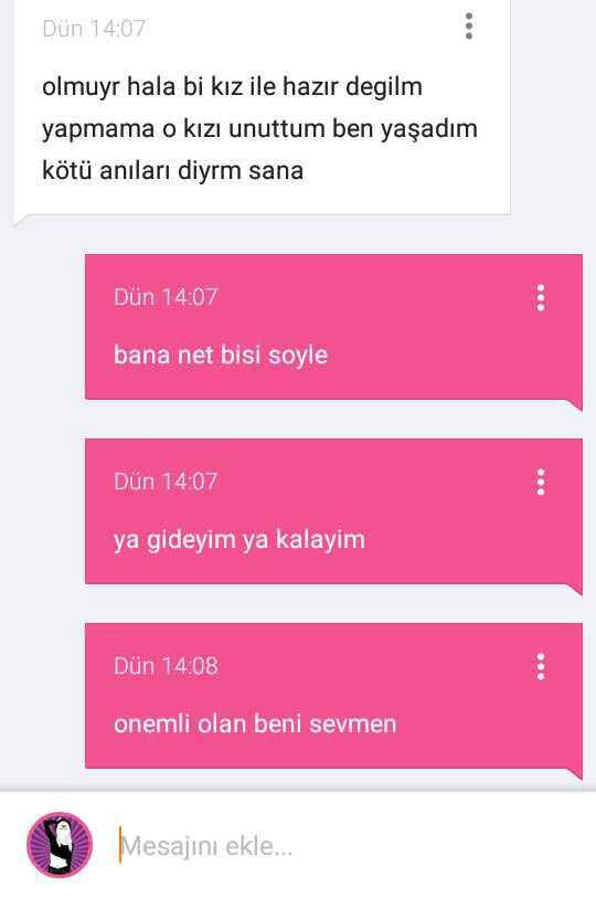 sizce ne yapmaliyim bu durumda? Allah rizasi icin yardim edin kendimi cok kotu hissediyorum 😔??