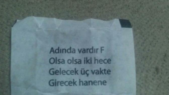 Falımda çıkan "F" nerdesin?