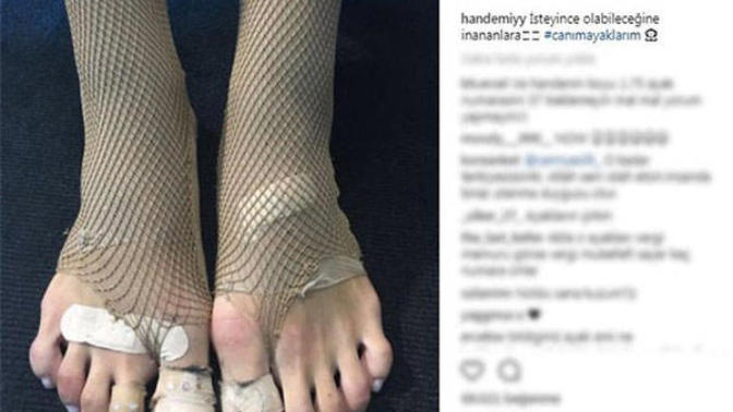 Hande Erçel'in ayakları olay oldu! Erçel, gelen eleştiriler üzerine paylaştığı fotoğrafı hakkında ne düşünüyorsunuz?