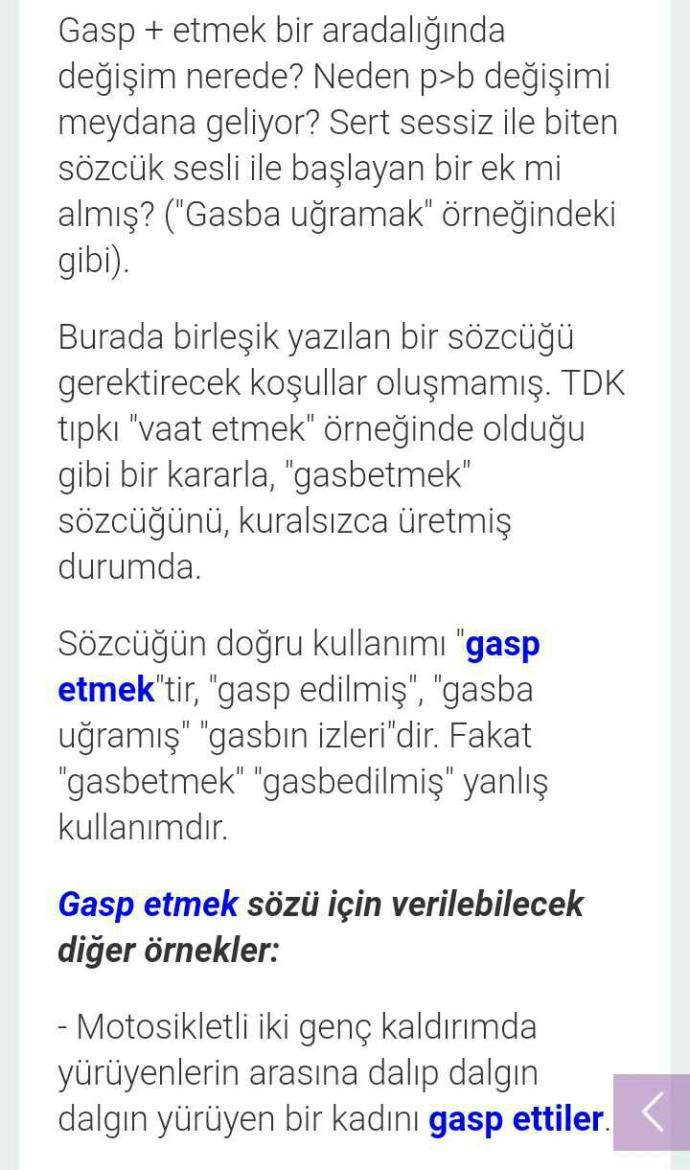 "Gasp etmek" mi, "gasbetmek" mi??