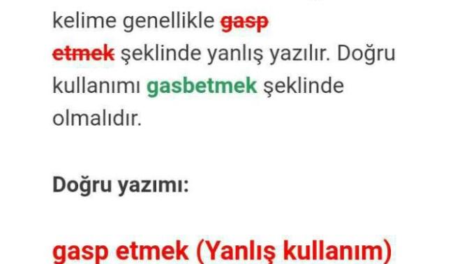 "Gasp etmek" mi, "gasbetmek" mi?