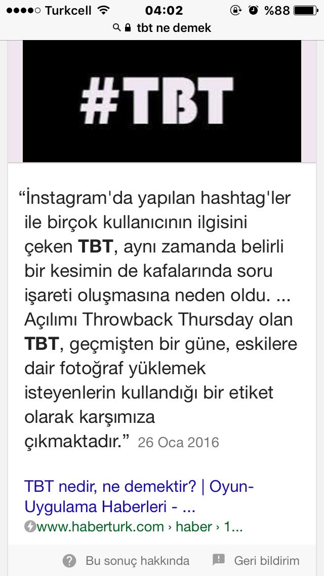 Tbt ne demek bilen var mı?