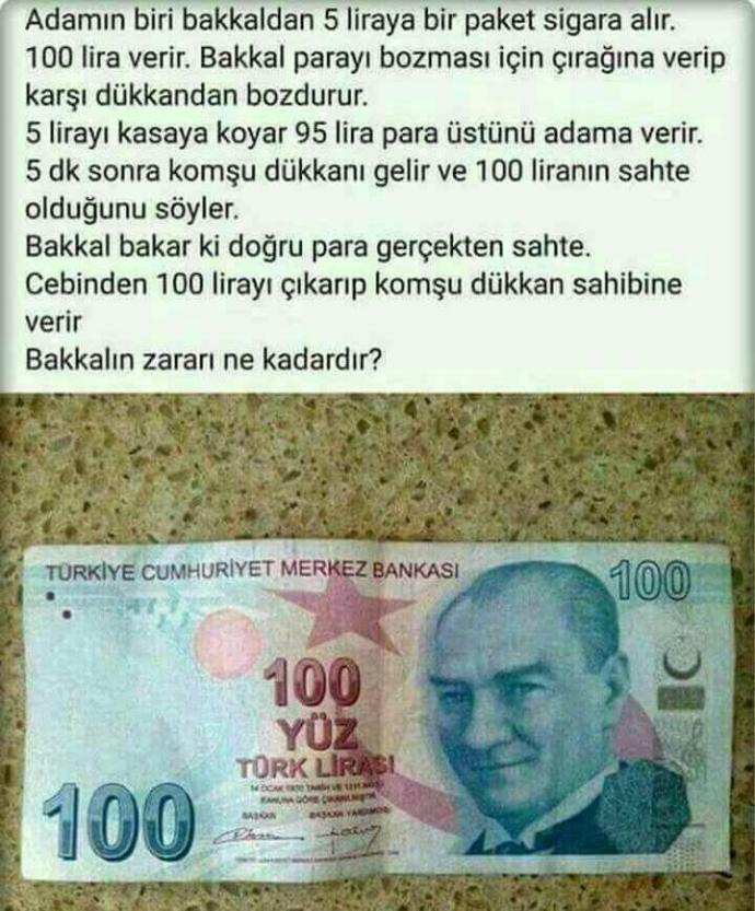 Bakkalın zararı ne kadardır??