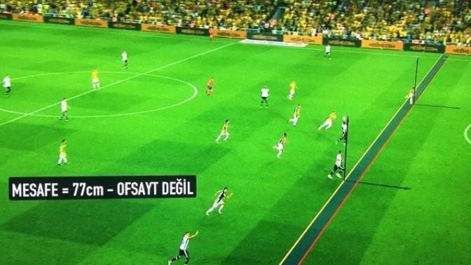 77 Cm ile Ofsayt değil, Fenerbahçe'ye neden şikeci diyorlar görün şimdi böyle ofsayt mı var AllahAşkına?