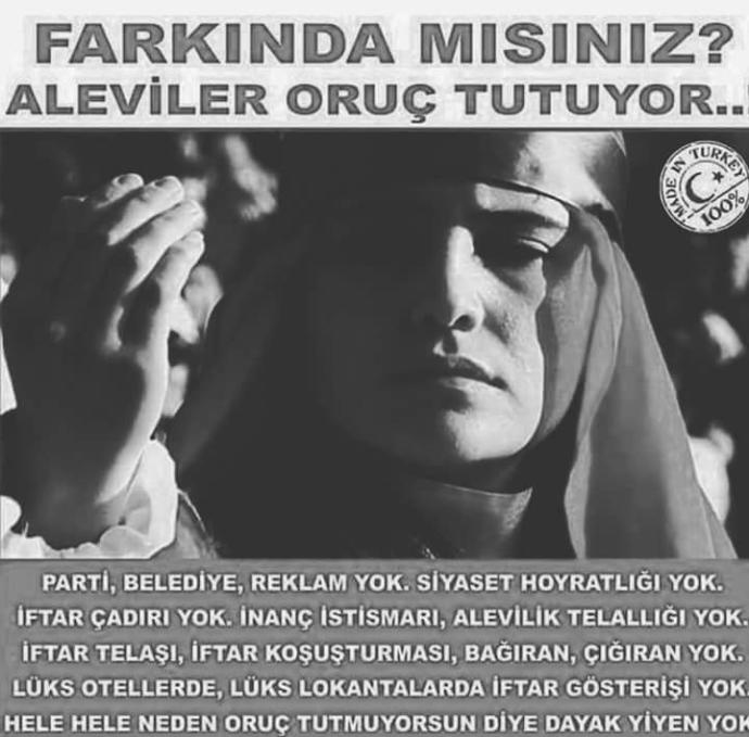 Aleviler oruç tutuyor (resimli) farkında mısınız ?