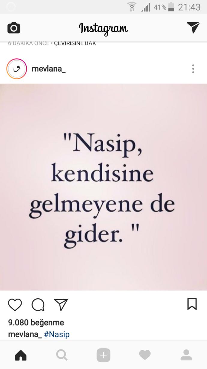 "Nasip, kendisine gelmeyene de gider" sözünden ne anlarsınız?