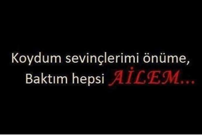 Koydum sevinçleri mi önüme baktım hepsi "ailem".. Aile bağlarınız kuvvetli mi ?