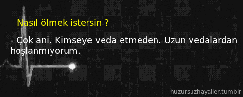 Nasıl ölmek istersiniz?