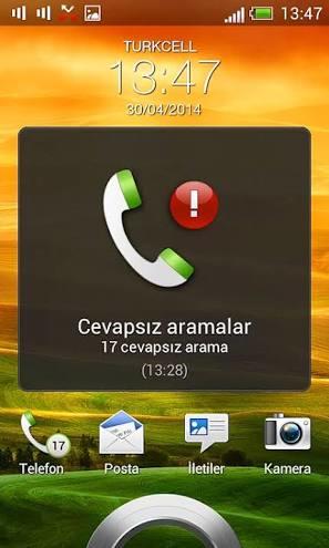Telefonunuza  bir  defada gelen en en fazla cevapsiz arama sayisi kacti?