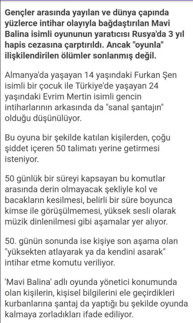 Mavi Balina Oyunu ??