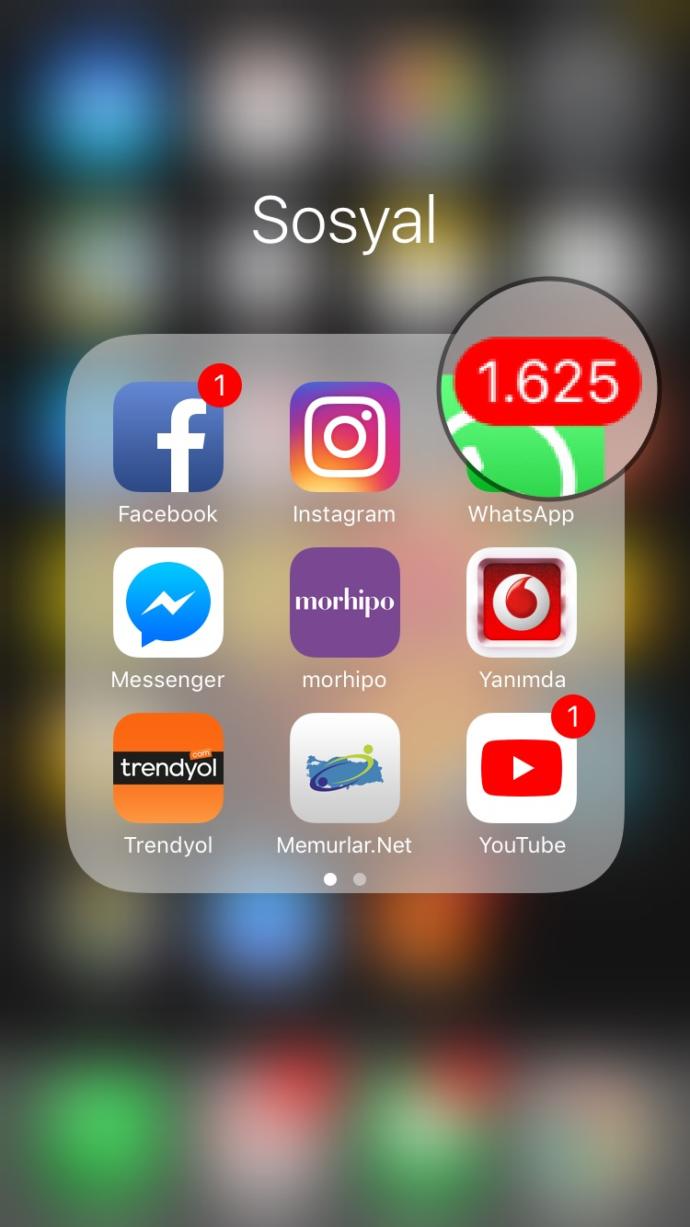 Whatsapp'ta aldığınız en çok bildirim sayısı kaçtı?