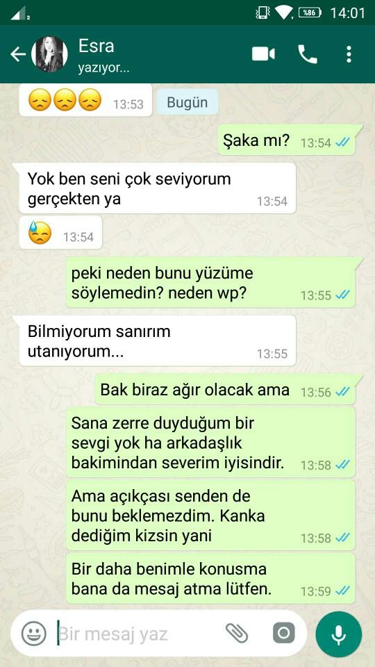 Kanka dedigim kiz bana wp dan açıldı? RESİMLİ?