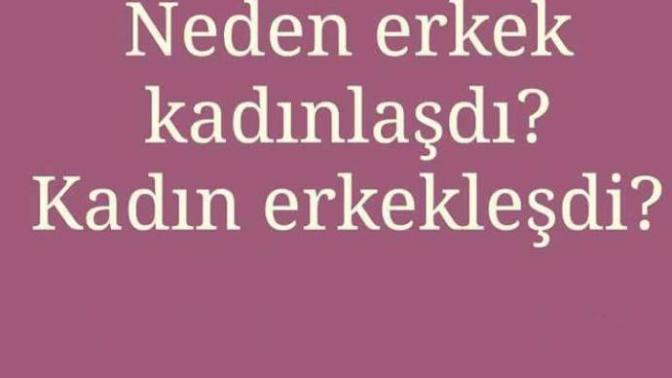 Neden erkekler kadınlaştı? Kadınlar erkekleşti?