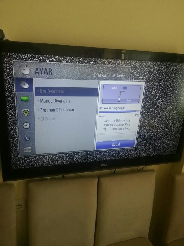 Televizyon farklı bir uydu kanalına geçmiş. Kanalları nasıl geri getirebilirim??