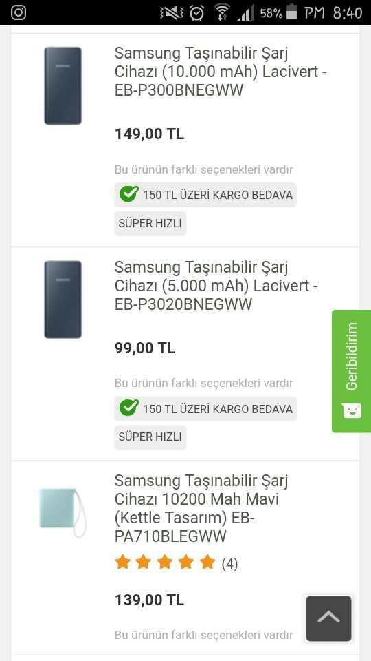 Powerbank tavsiyesi verir misiniz?