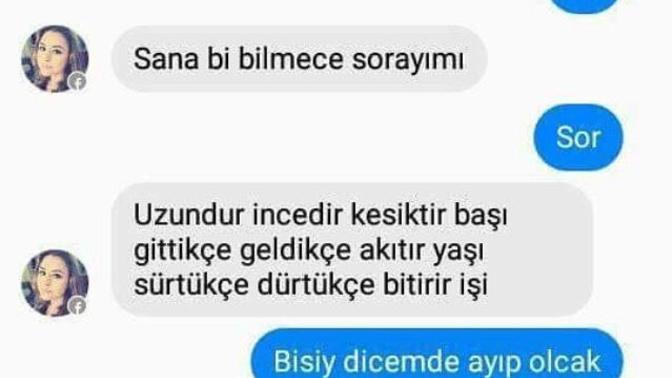 Uzun incedir kesiktir başı , gittikçe geldikçe akıtır yaşı , sürttükçe dürttükçe bitirir işi. Haydi bilin bakalım bilmeceyi 😄?