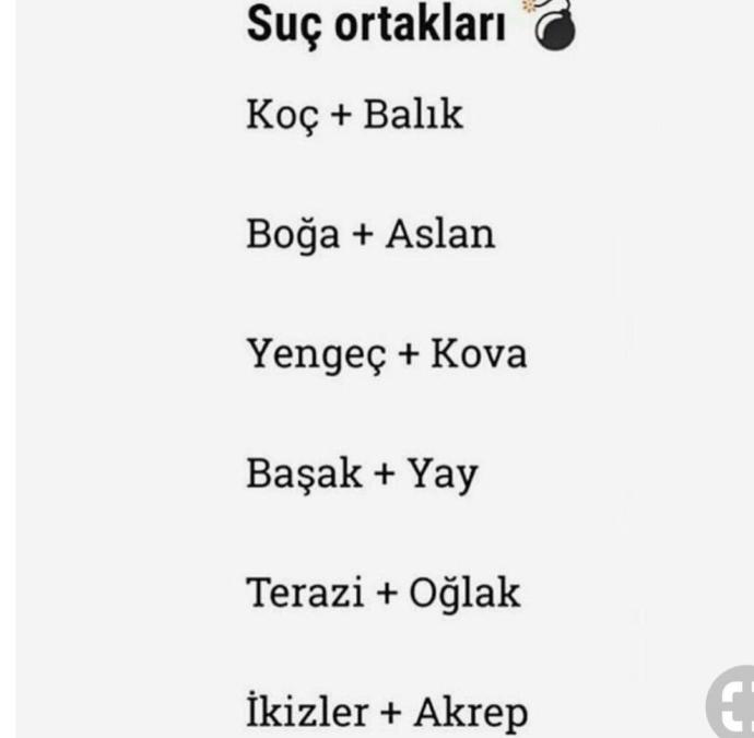 Senin suç ortağın hangi burç ?