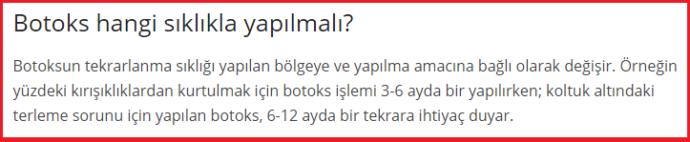 Botoks yaptırmak istiyorum.