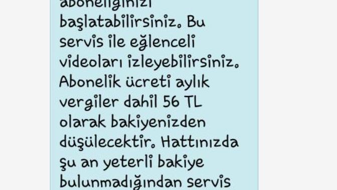 Acillll !!! Bana boyle bir mesaj geldi ben hic biyere uye falan olmadin neden 56 lira kesecekler?