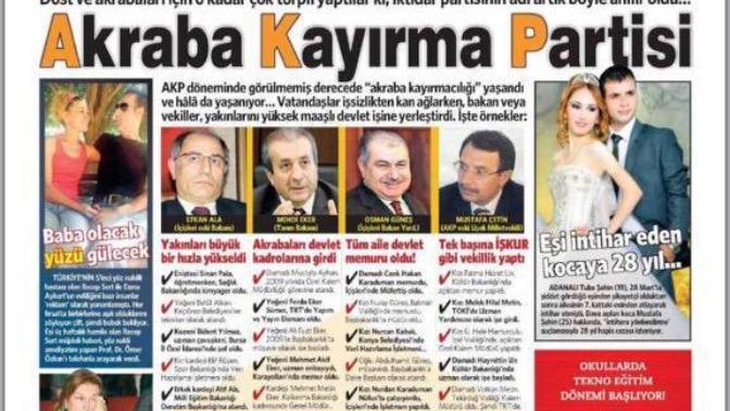 AKP'ye millet artık Akraba Kayırma Partisi diyor coğu kişi. Sizce haklılarmı?