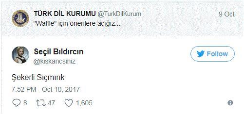 Waffle kelimesinin Türkçe karşılığı için gelen bombastik önerilerden senin favorin hangisi?