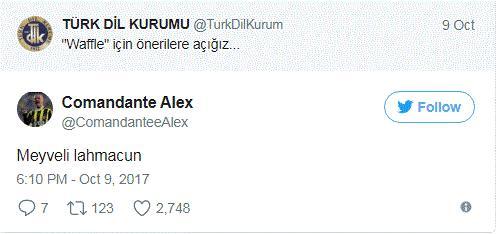 Waffle kelimesinin Türkçe karşılığı için gelen bombastik önerilerden senin favorin hangisi?